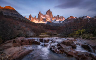 Fitz Roy Morning Falls